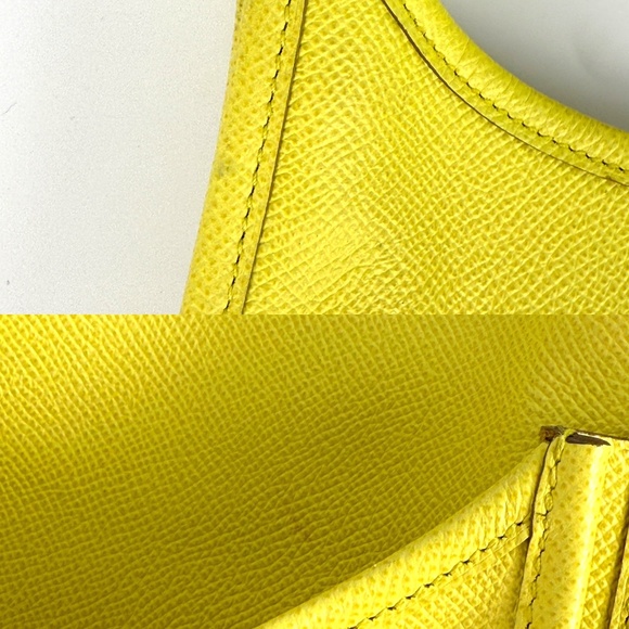 HERMES Evelyne III 33 GM Lime Yellow Epsom Leather Crossbody Bag - Picture 9 of 12